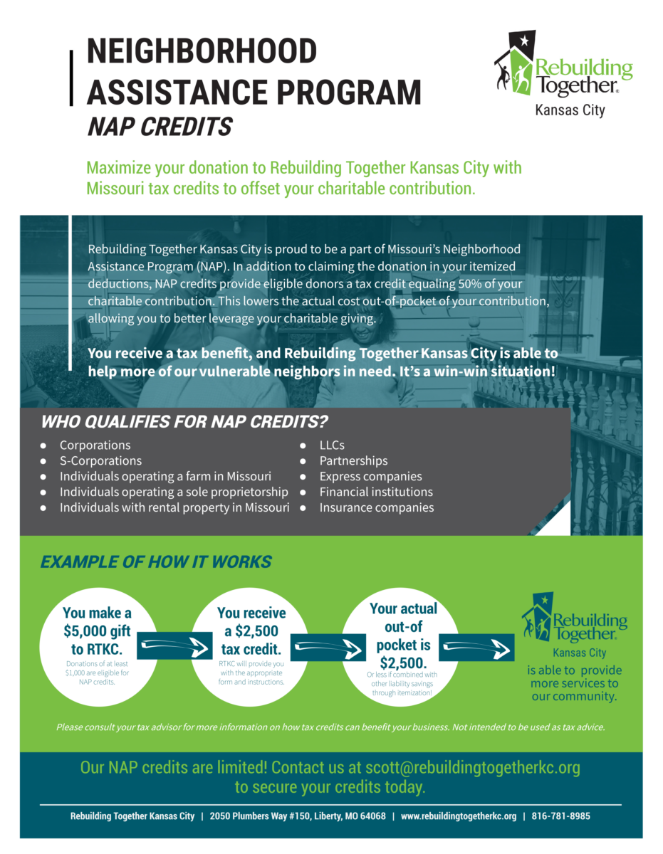 NAP Credits Maximize the Benefits of Your Giving